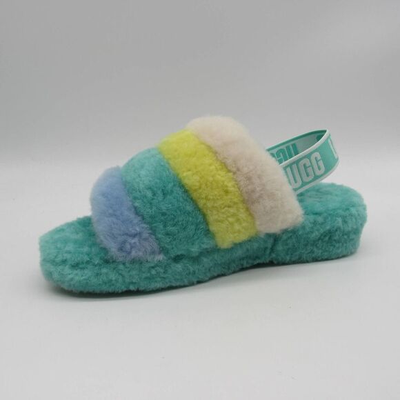 UGG FLUFF YEAH SLIDE PLATFORM SANDAL SLIPPERS SZ 11 - Picture 6 of 7